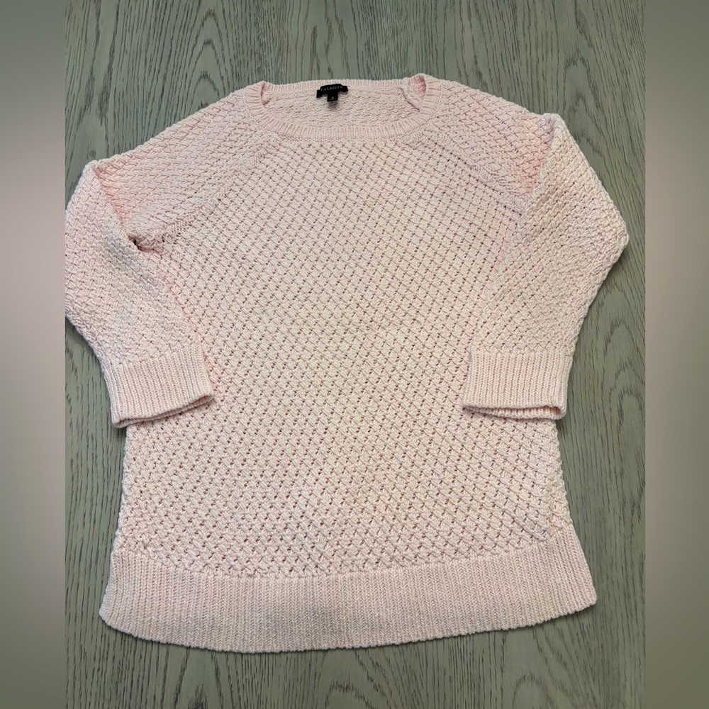 Talbots Light Pink Woven Sweater Size S